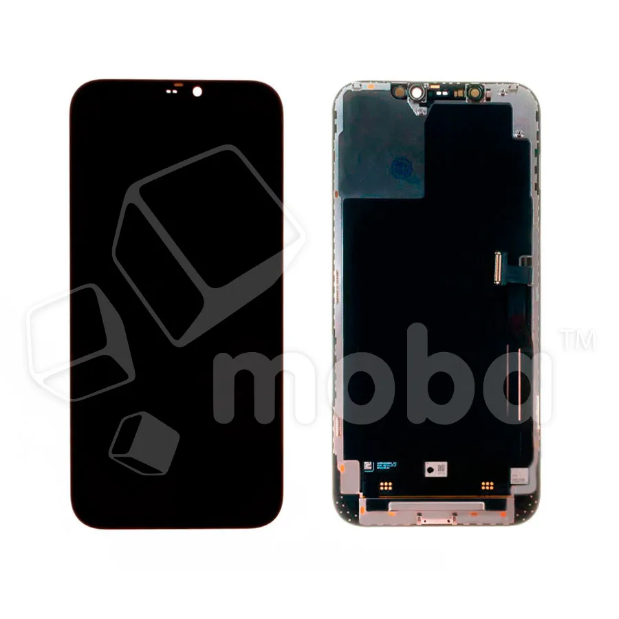 Дисплей для iPhone 12 Pro Max (A2411) в сборе с тачскрином Черный - (Soft OLED, Full HD) (площадка п