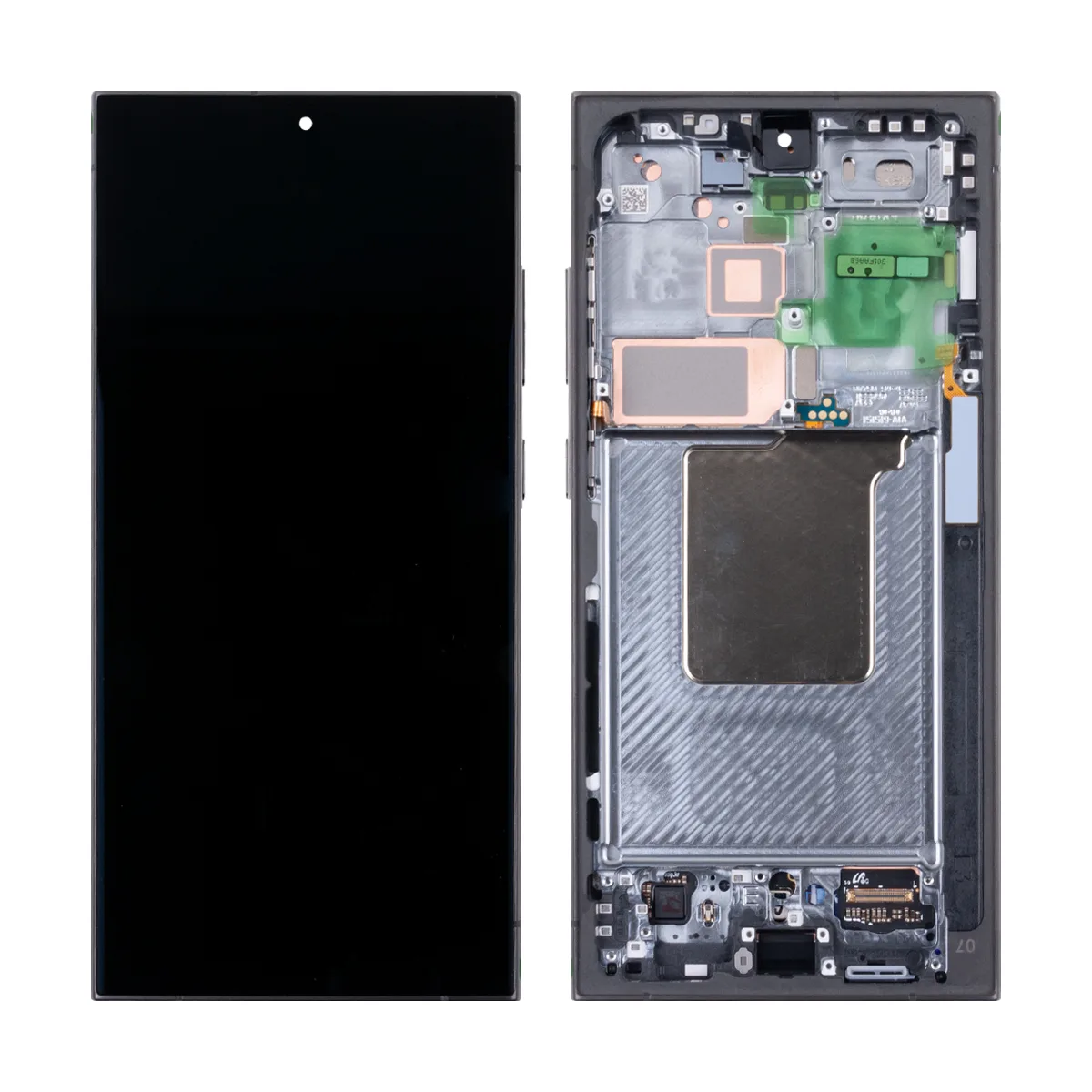 Дисплей для Samsung Galaxy S24 Ultra (S928B) модуль с рамкой Черный - Сервисный Оригинал
