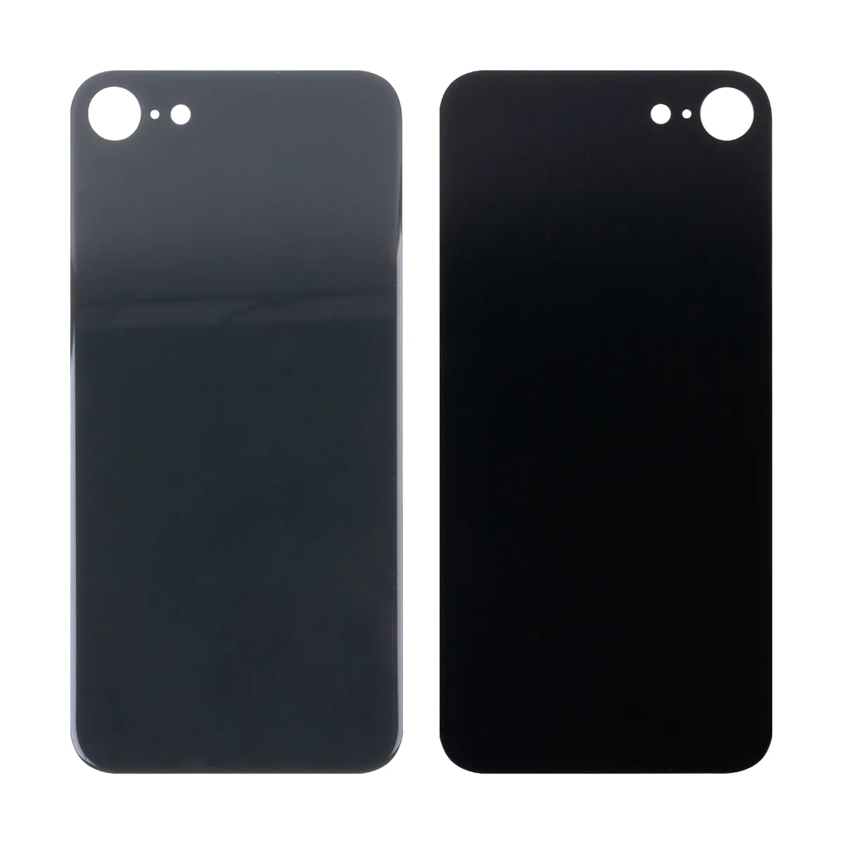 Задняя крышка для iPhone SE 2020 (A2296) Черный (стекло, монолит, широкий вырез под камеру, логотип)