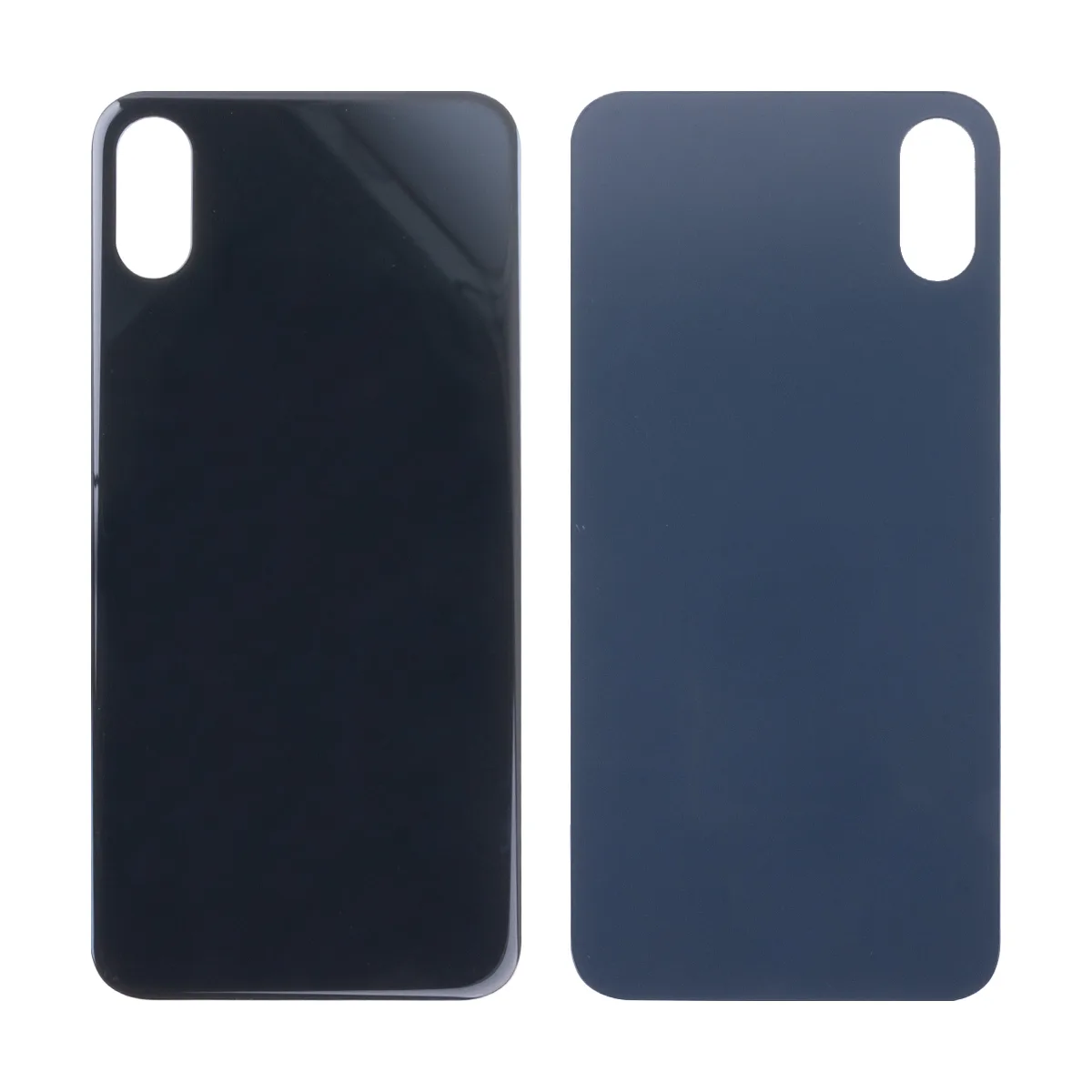Задняя крышка для iPhone Xs (A2097/A1920) Серый (стекло, монолит, широкий вырез под камеру, логотип)