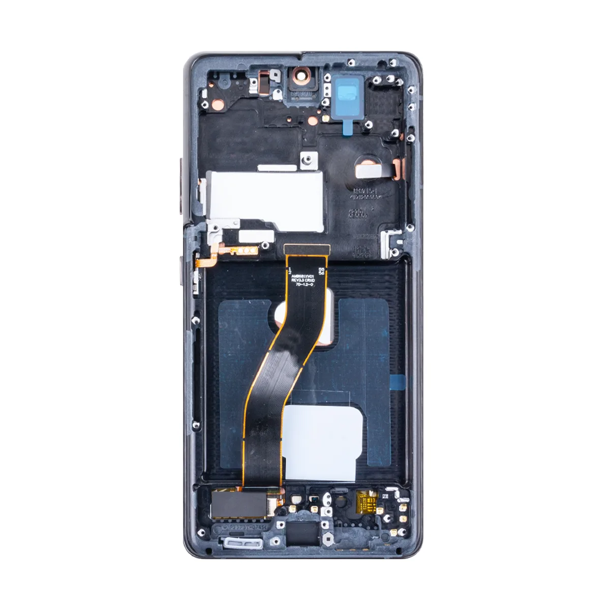 Дисплей для Samsung Galaxy S21 Ultra (G998B) модуль с рамкой Черный - (OLED) (Full Size)