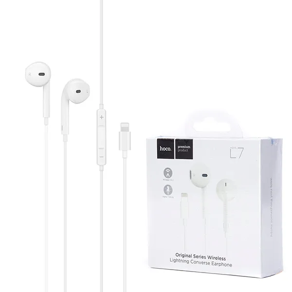 Гарнитура Lightning Hoco M1 Pro (вакуумные) Белый