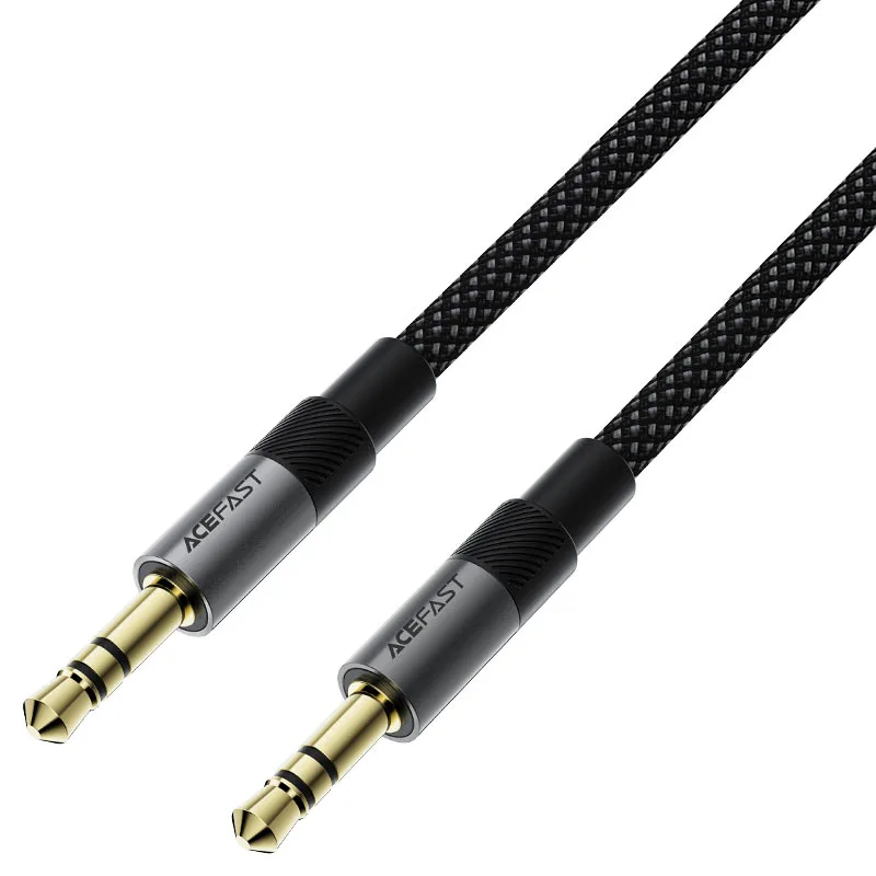 Кабель AUX "3,5 мм" Jack - "3,5 мм" Jack Acefast J10 (1 м) Черный