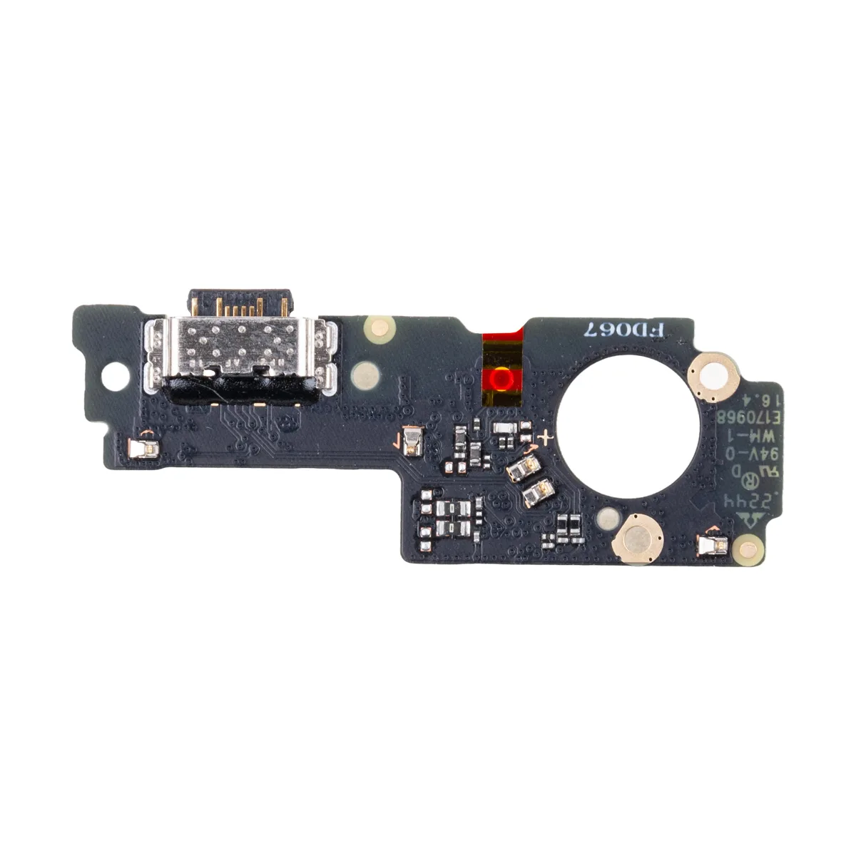 Шлейф для Xiaomi Poco M4 5G (MZB0BF9RU/22041219PG) плата системный разъем/микрофон - Премиум