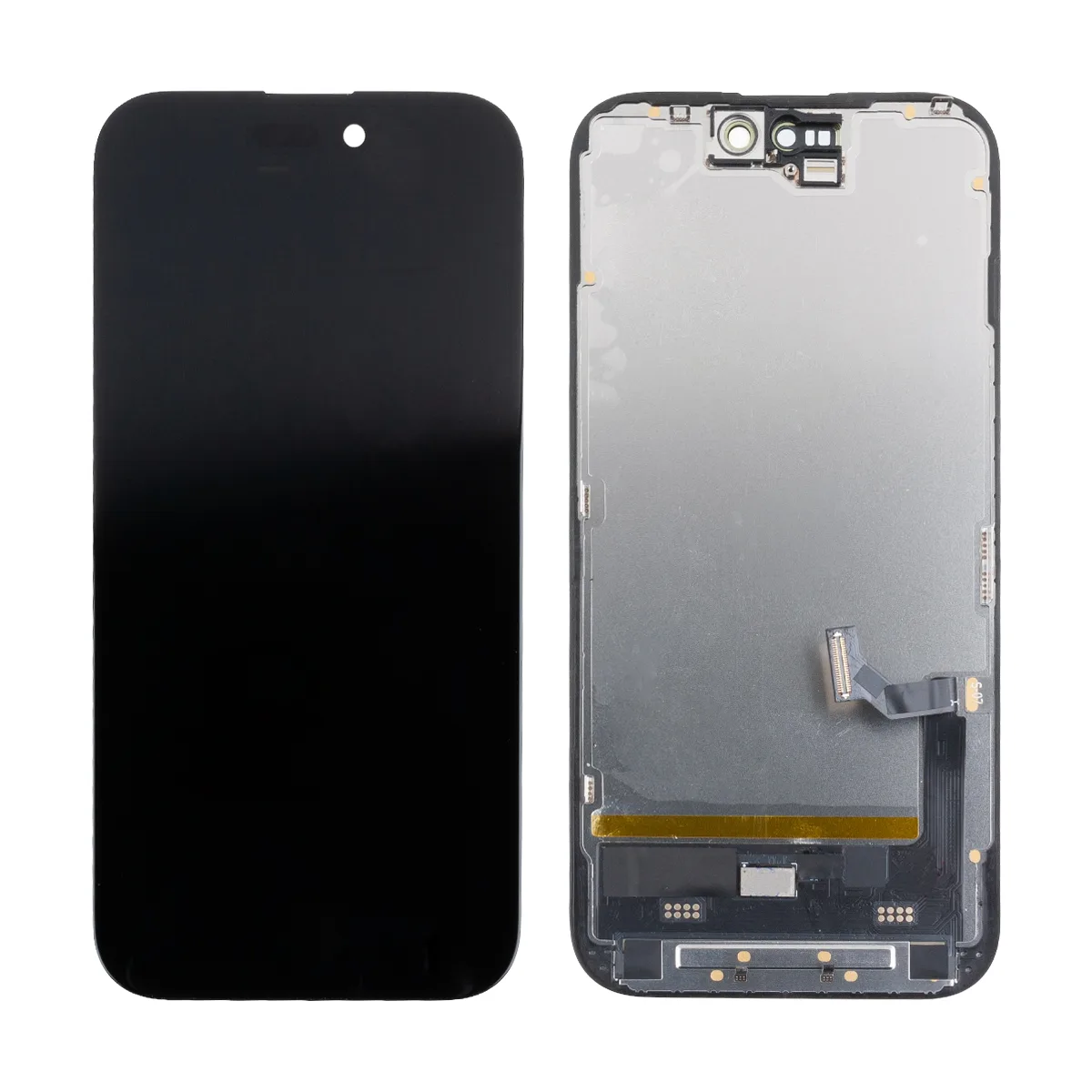 Дисплей для iPhone 15 (A3090) в сборе с тачскрином Черный - (Soft OLED, Full HD) (с верификацией = с