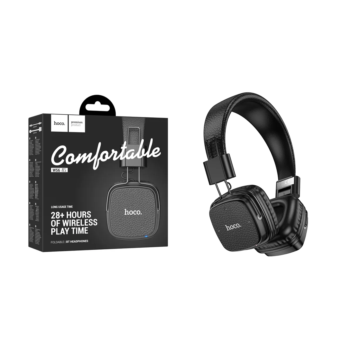 Беспроводные наушники Bluetooth Hoco W56 (накладные) Черный