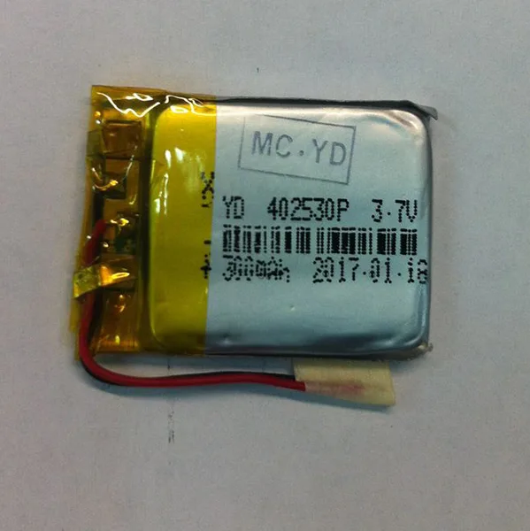 Аккумулятор универсальный 402530p 3,7v Li-Pol 300 mAh (4*25*30 mm)