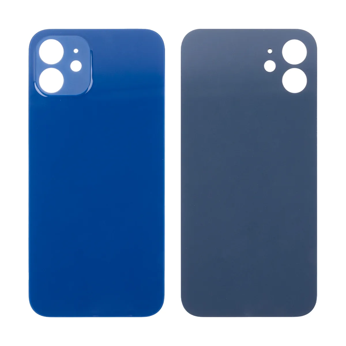 Задняя крышка для iPhone 12 (A2403) Синий (стекло, монолит, широкий вырез под камеру, логотип) - Пре