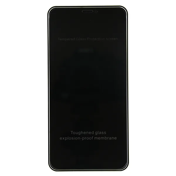 Защитное стекло "Антишпион" для iPhone Xr/11 Черный (Закалённое, полное покрытие)