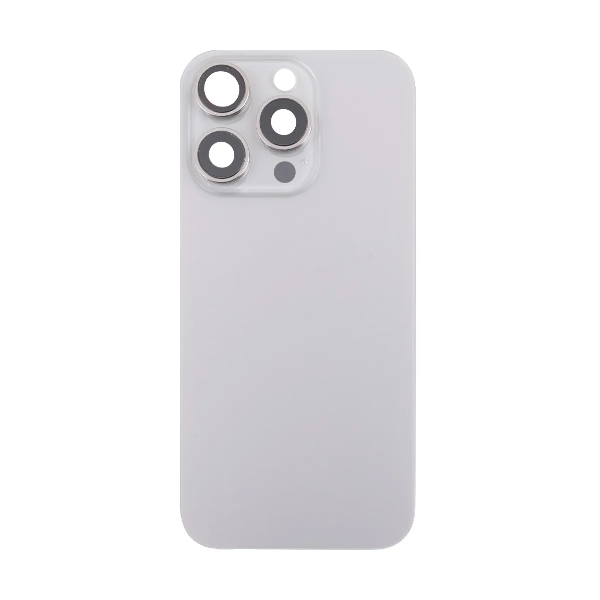 Задняя крышка для iPhone 16 Pro (A3293) в сборе со стеклом камеры Серый (стекло, монолит, MagSafe, л