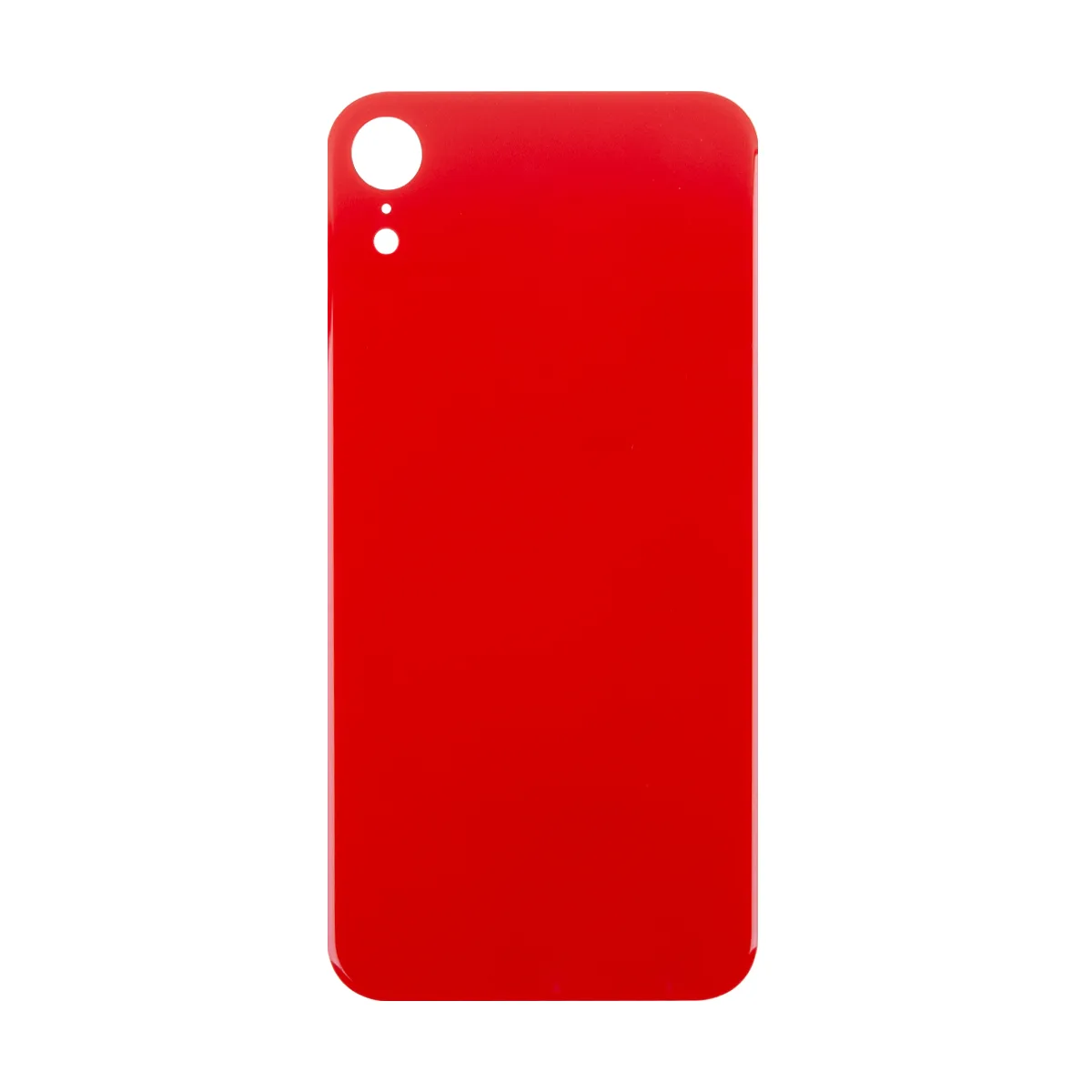 Задняя крышка для iPhone Xr (A2105) Красный (стекло, монолит, широкий вырез под камеру, логотип) - П