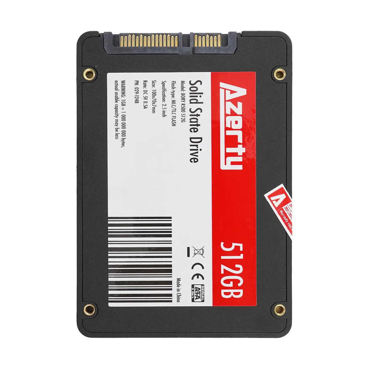 Внутренний SSD накопитель Azerty Bory R500 512GB (SATA III, 2.5", NAND 3D TLC)