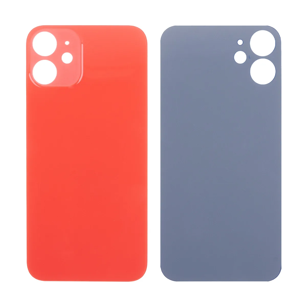 Задняя крышка для iPhone 12 mini (A2399) Красный (стекло, монолит, широкий вырез под камеру, логотип