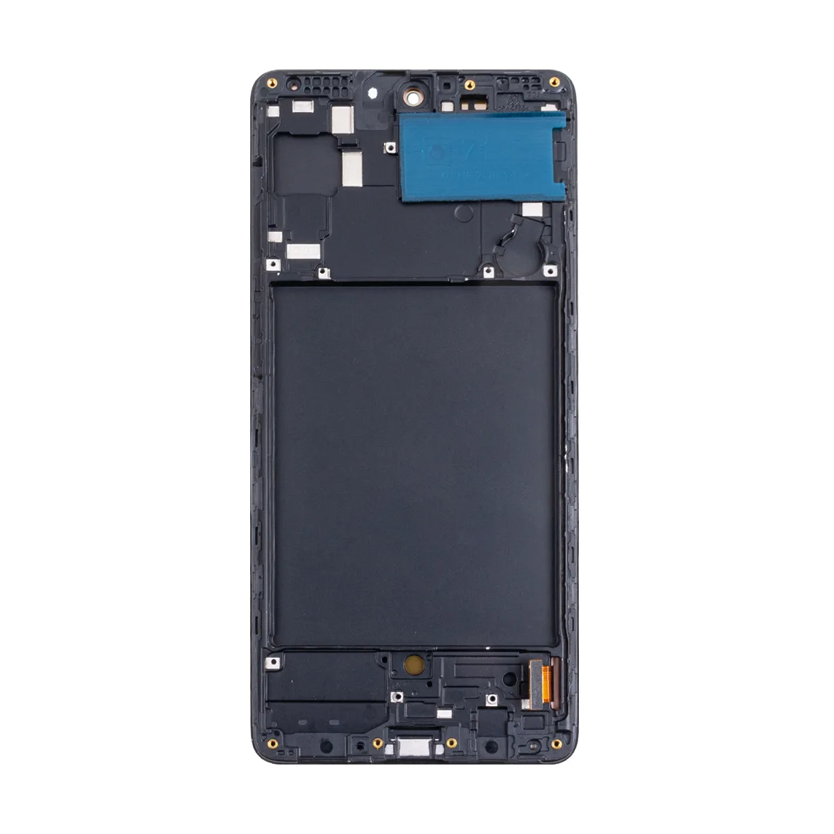 Дисплей для Samsung Galaxy A71 (A715F) модуль с рамкой Черный - (OLED) (Full Size)