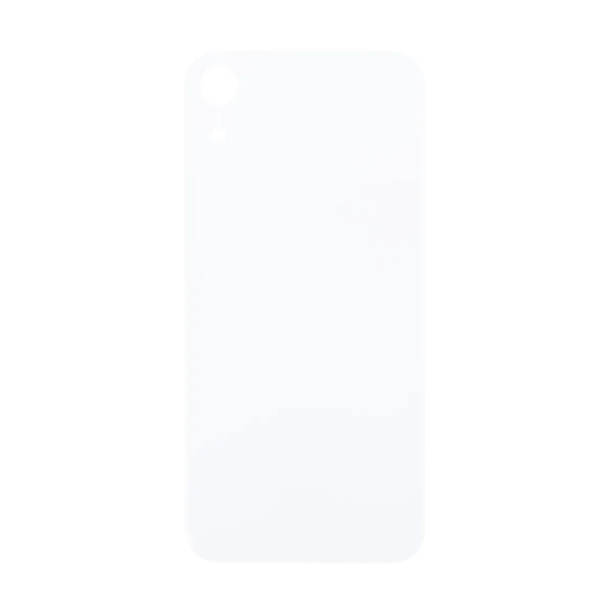 Задняя крышка для iPhone Xr (A2105) Белый (стекло, монолит, широкий вырез под камеру, логотип) - Пре