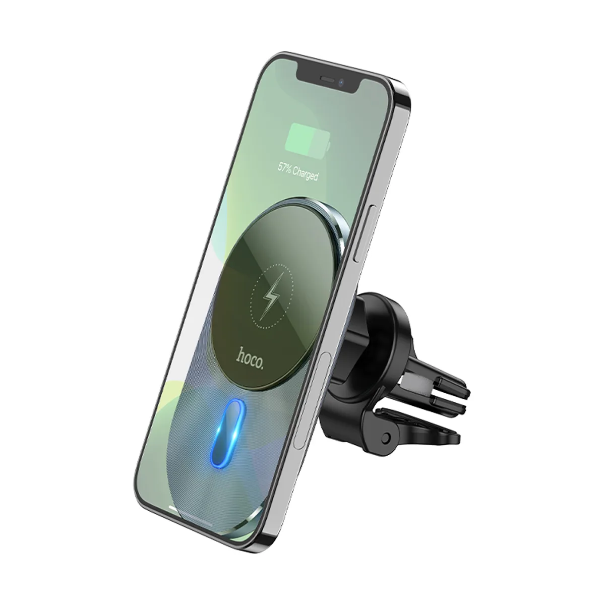 Автомобильный держатель Hoco CA91 (MagSafe 15W, в дефлектор) Черный
