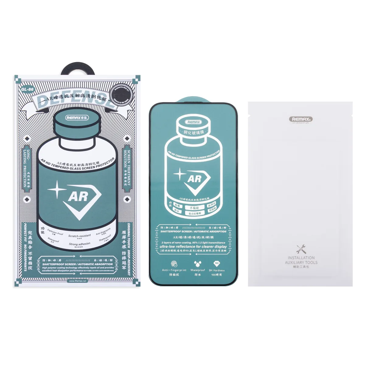 Защитное стекло "Антибликовое" Remax Medicine Glass GL-86 для iPhone 16 Pro/17 Черный
