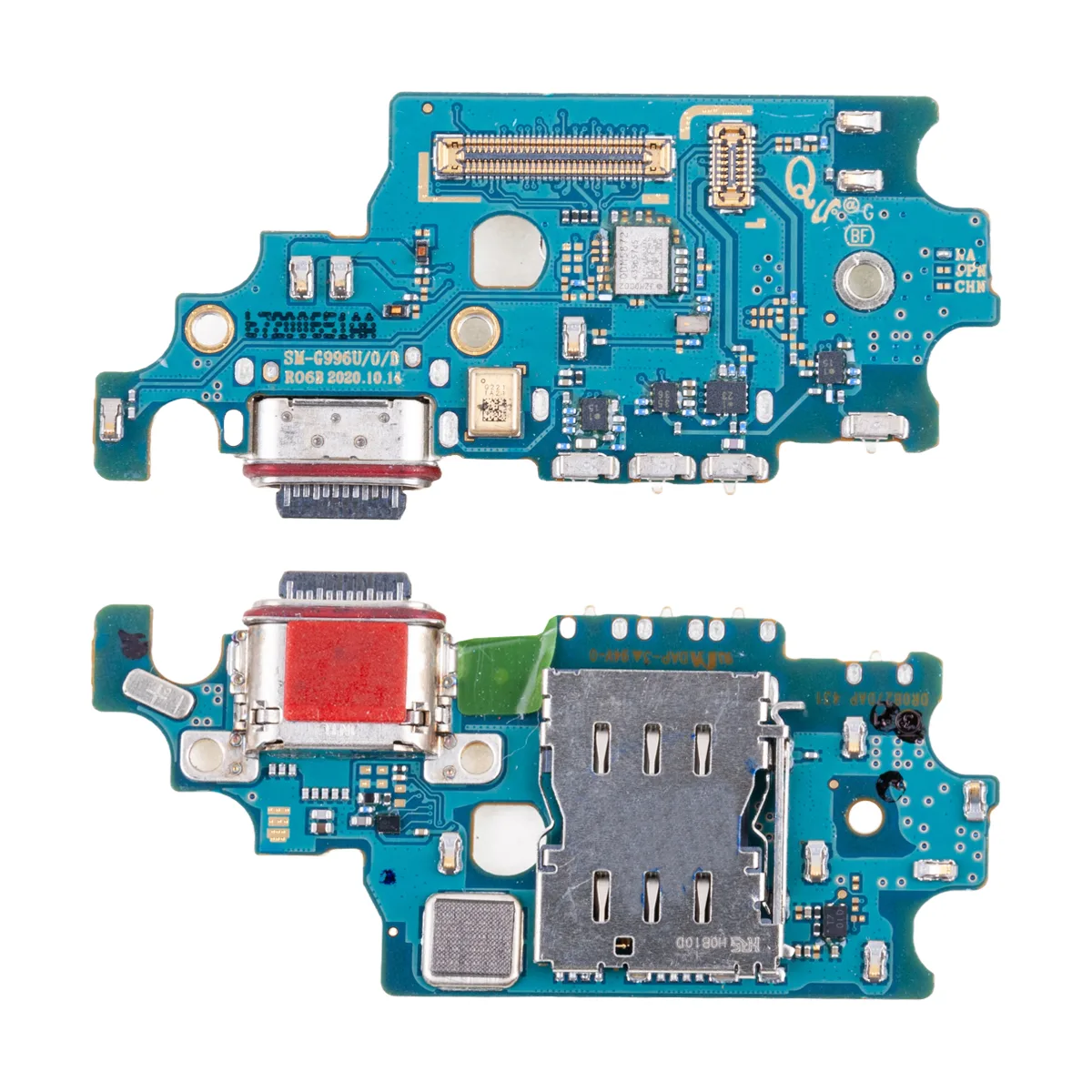 Шлейф для Samsung Galaxy S21+ (G996U/America/EU version) плата системный разъем/разъем SIM/микрофон