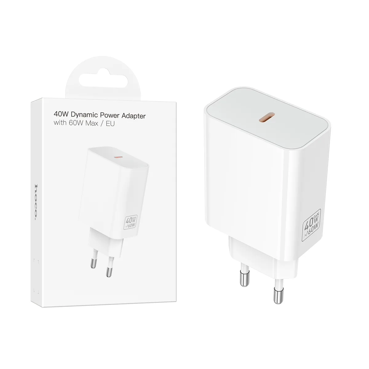 Сетевое зарядное устройство Type-C Hoco C162A (40W, PD) Белый