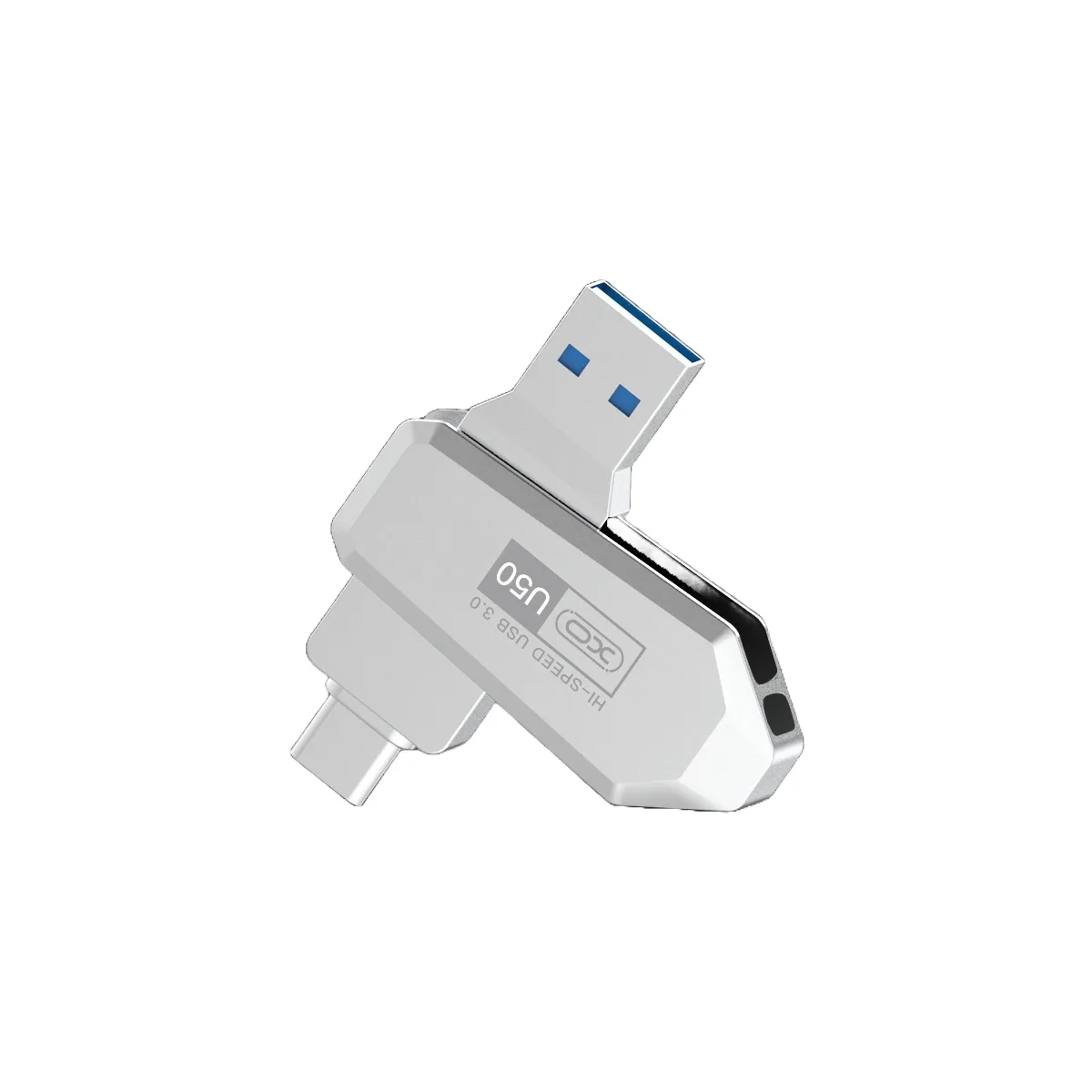 USB-флеш (USB 3.0 + Type-C) 32GB XO U50 Серебро