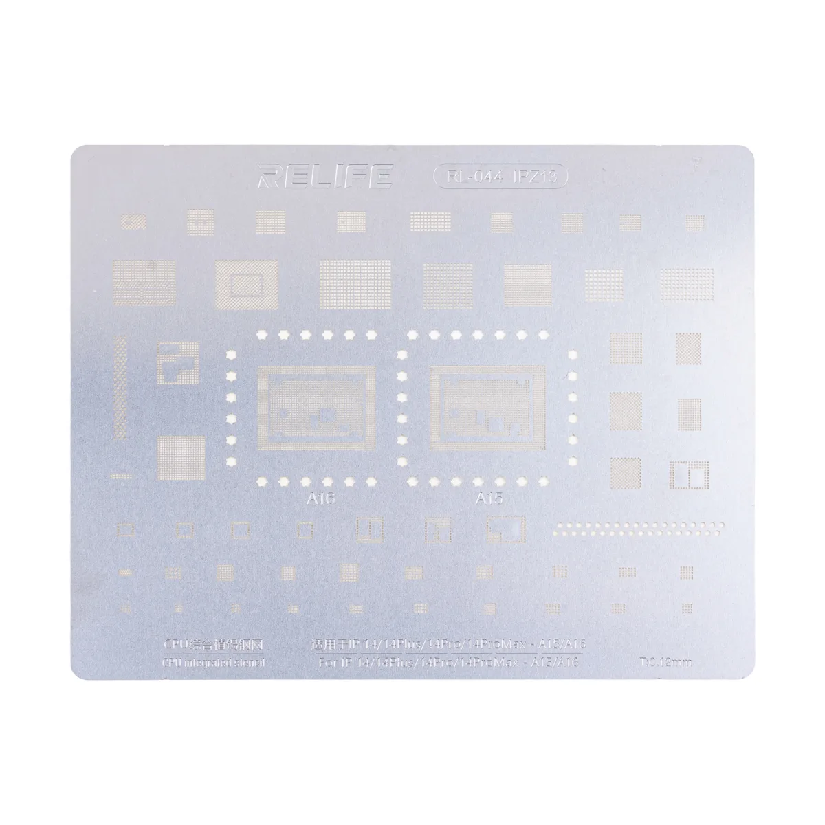 BGA трафарет Relife RL-044 IPZ13 A15/A16 для iPhone 14/14 Pro/14 Pro Max