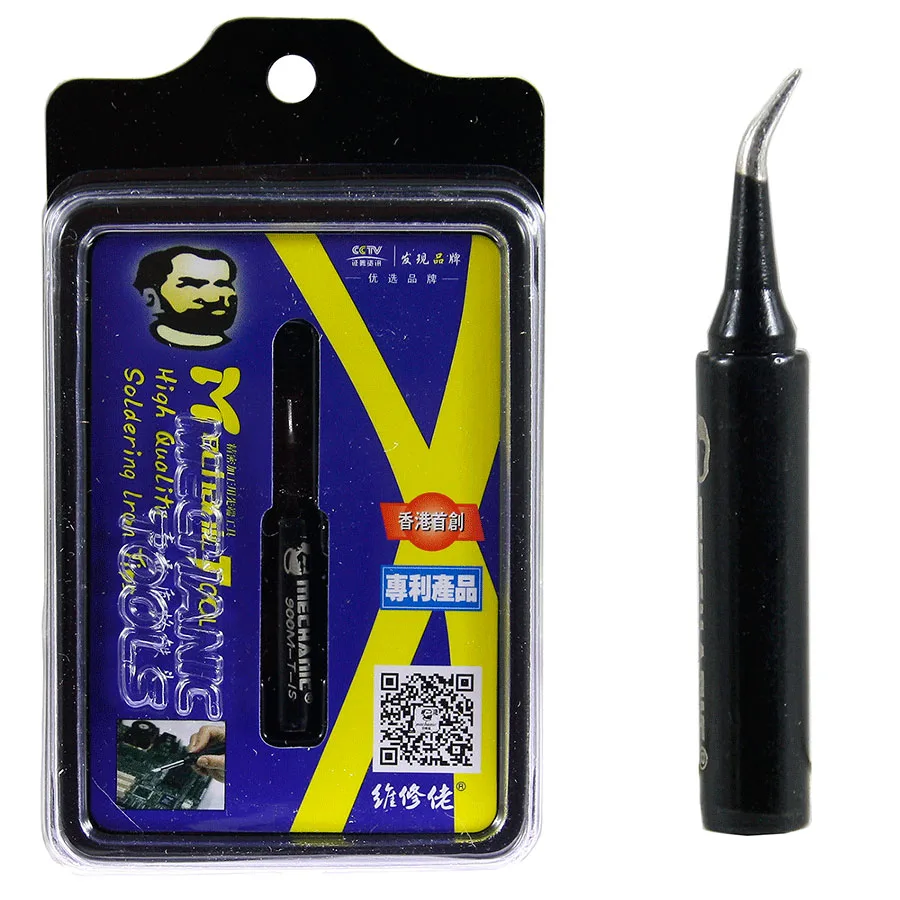 Жало паяльника Mechanic 900-T-1S (медное, изогнутое)