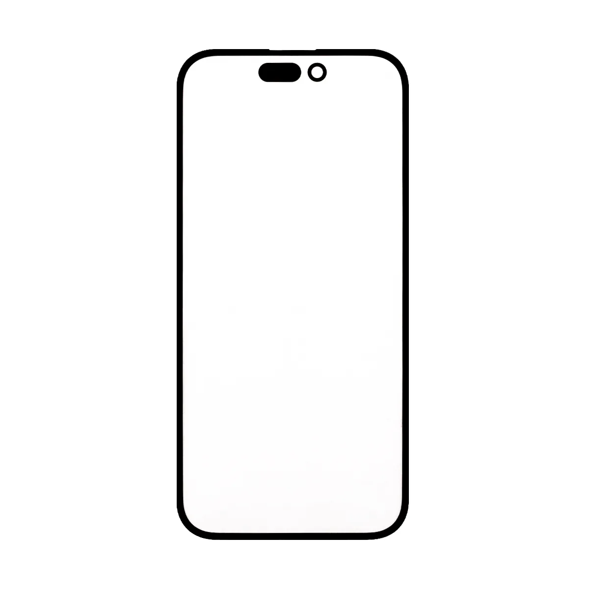 Стекло для переклейки iPhone 14 Pro (A2891) с OCA пленкой Черный - OR (Mitsubishi)