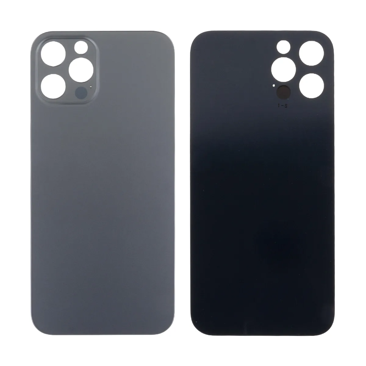 Задняя крышка для iPhone 12 Pro (A2407) Серый (стекло, узкий вырез под камеру, логотип) - Премиум