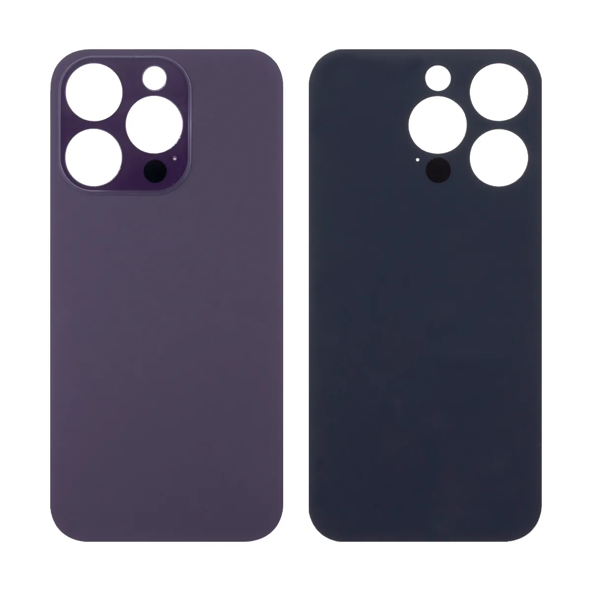 Задняя крышка для iPhone 14 Pro (A2891) Темно-фиолетовый (стекло, широкий вырез под камеру, логотип)