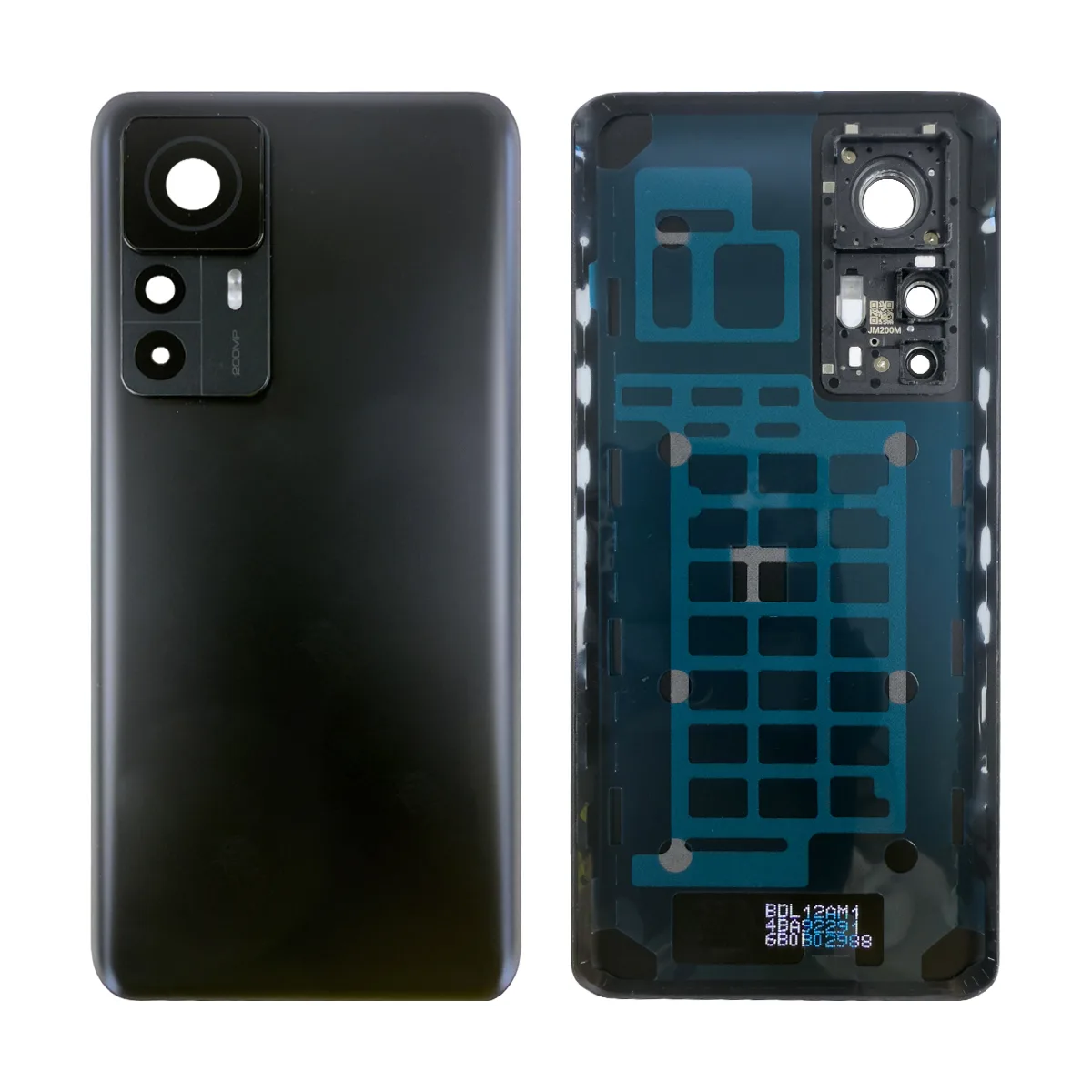 Задняя крышка для Xiaomi 12T Pro (22081212UG) Черный (Матовая) - Премиум