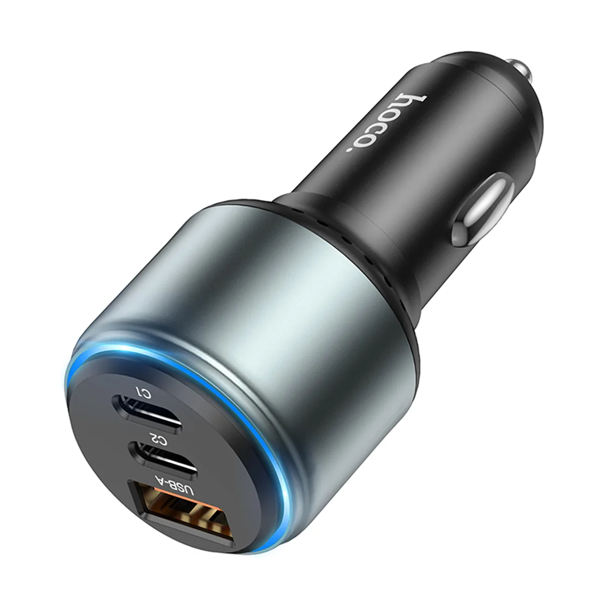 Автомобильное зарядное устройство USB/Type-C Hoco NZ9 (95W, QC3.0, PD, 2Type-C, 1USB) Черный