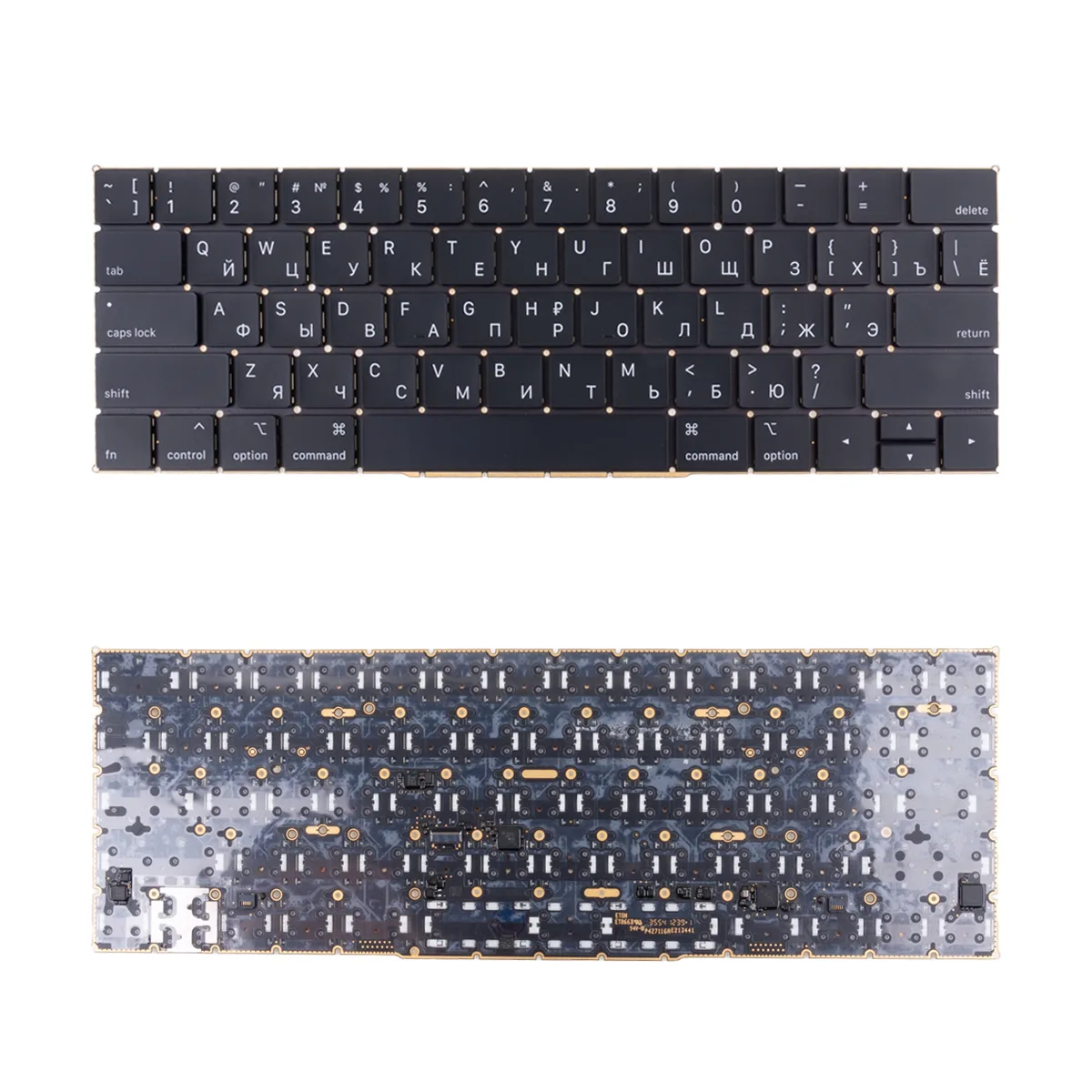 Клавиатура для ноутбука MacBook Pro 13"/15" A1989/A1990 (2018-2019, прямой Enter RU) Черный