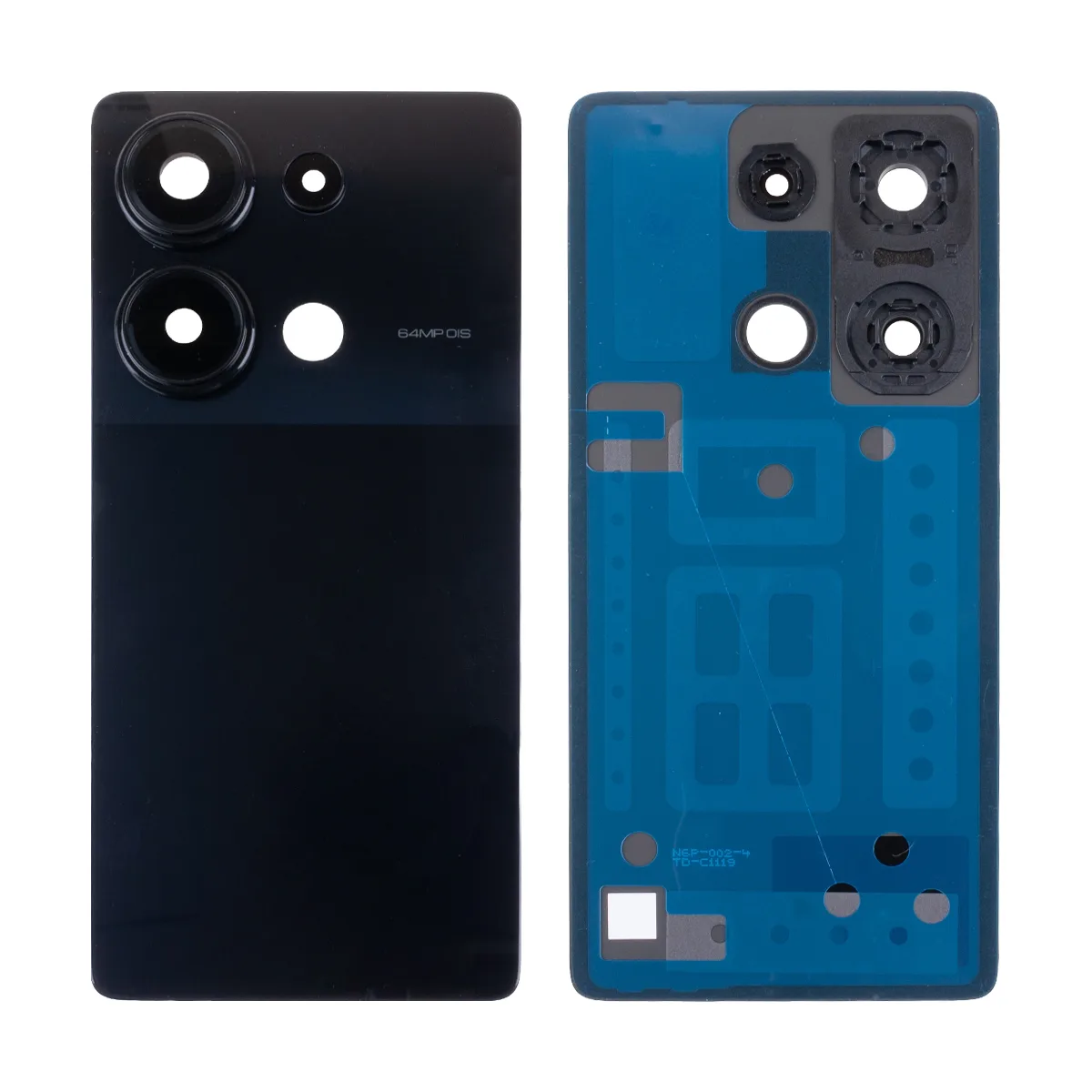 Задняя крышка для Xiaomi Poco M6 Pro 4G (2312FPCA6G) Черный - Премиум