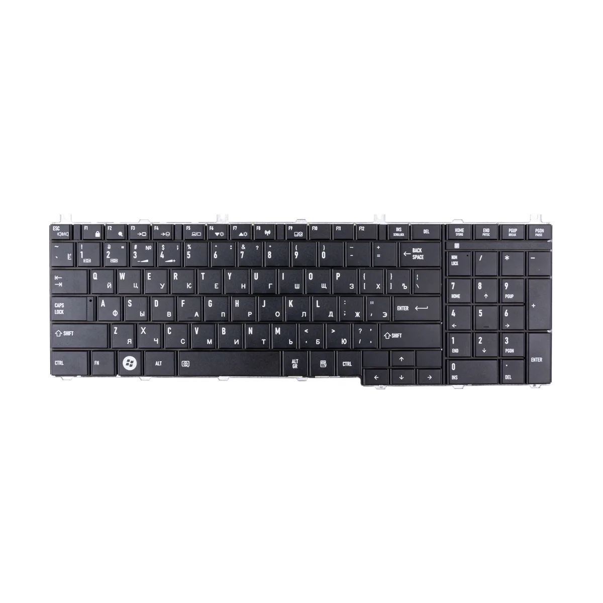 Клавиатура для ноутбука Toshiba Satellite C660/C650/C670/L650D/L655/L755 (матовая) Черный