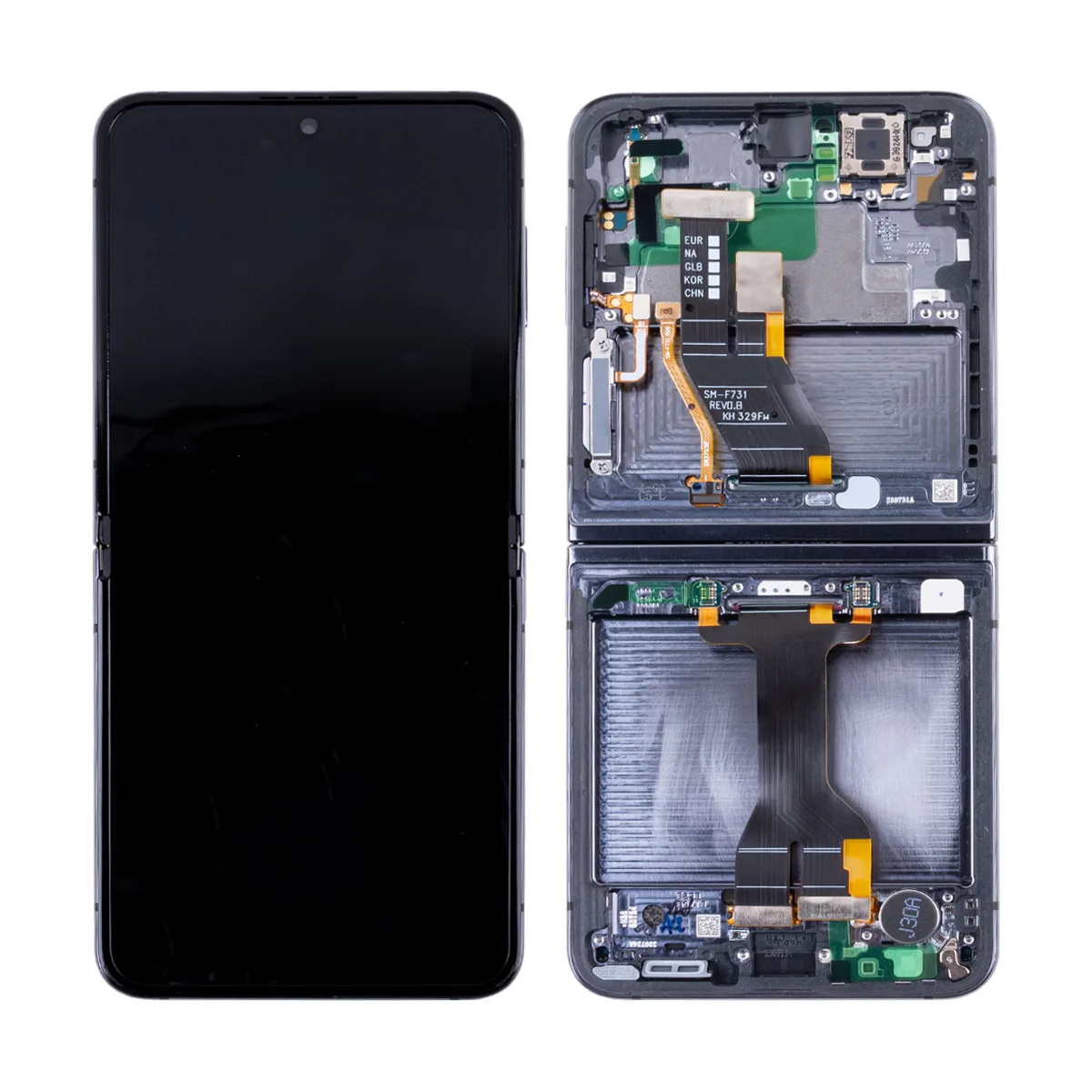 Дисплей для Samsung Galaxy Z Flip5 (F731B) модуль внутренний 6.7" Черный - OR (SP)