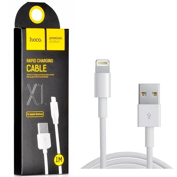 Кабель USB - Lightning Hoco X1 (2.4А) Белый