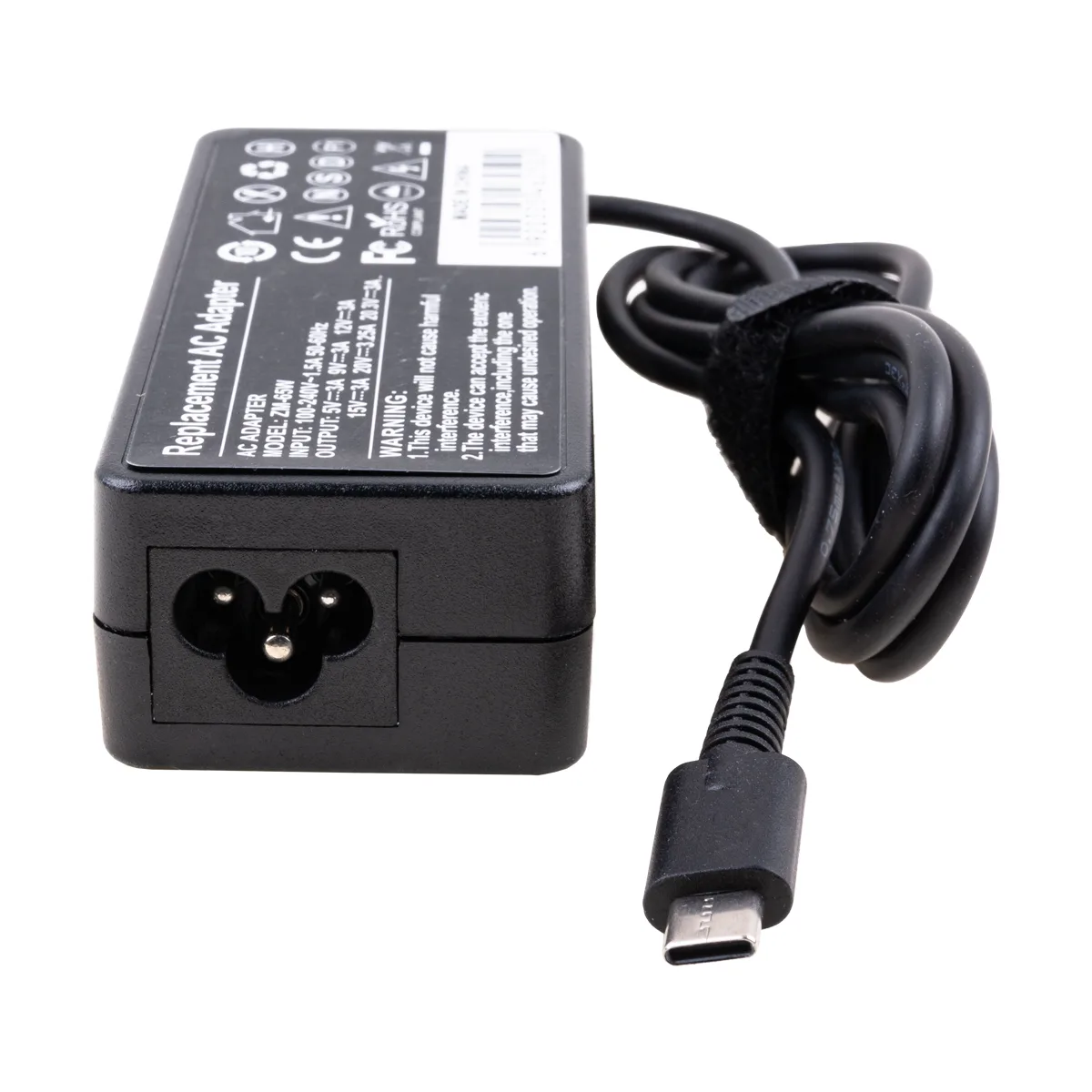 Блок питания (сетевой адаптер) для ноутбука 20V, 3,25A, 65W (Type-C) - Стандарт