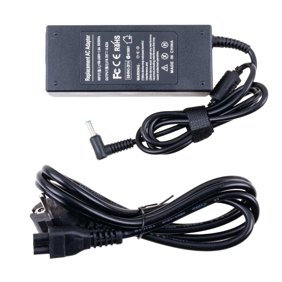 Блок питания (сетевой адаптер) для ноутбука HP/Dell 19,5V, 4,62A, 90W (4,5?3,0 с иглой)
