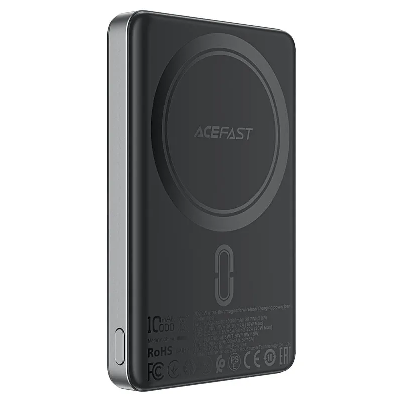 Внешний Аккумулятор (Power Bank) Acefast M12 10000 mAh (20W, PD, беспроводная зарядка 15W, MagSafe,