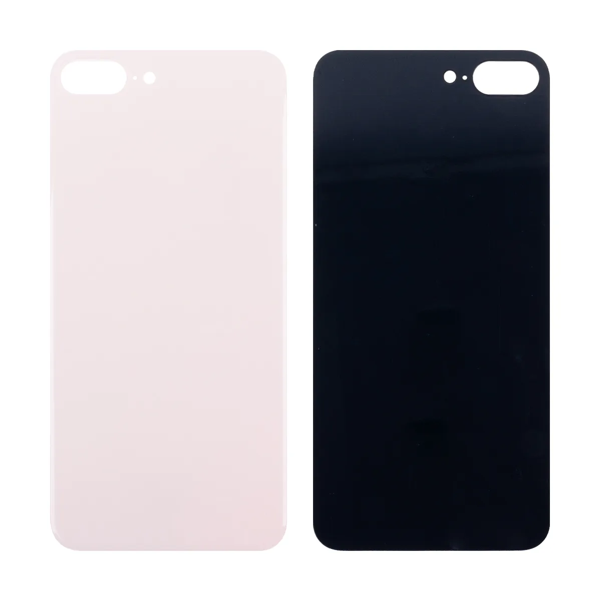 Задняя крышка для iPhone 8 Plus Золото (стекло, монолит, широкий вырез под камеру, логотип) - Премиу