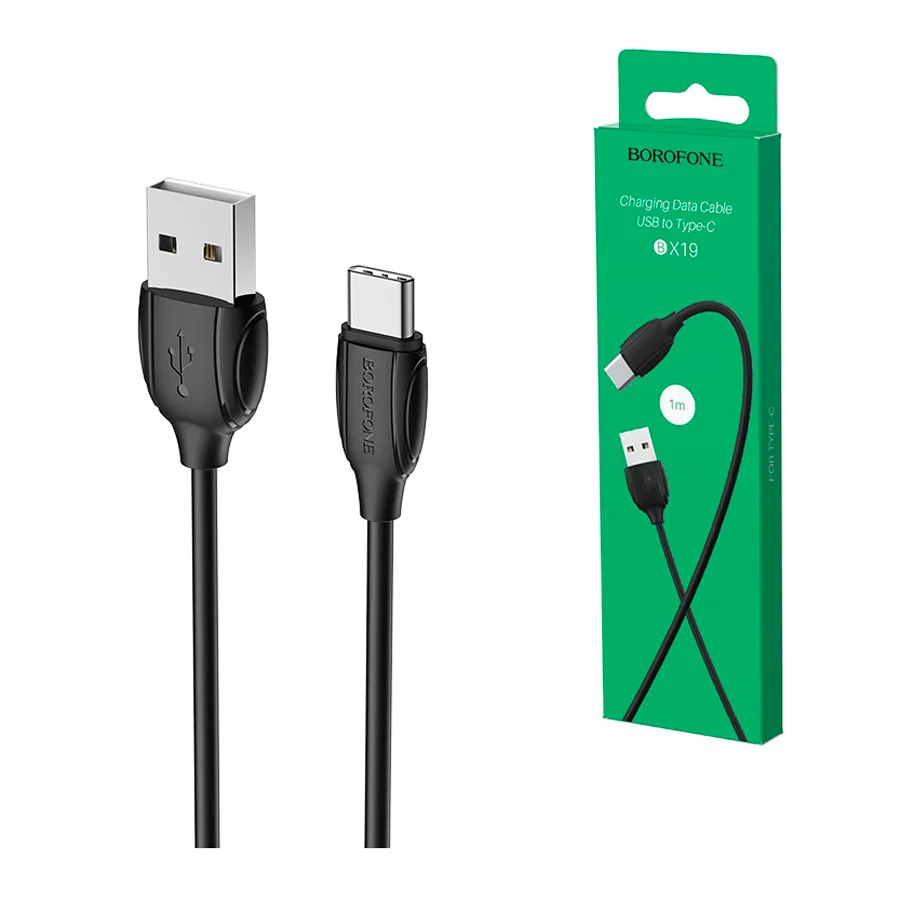 Кабель USB - Type-C Borofone BX19 (3A) Черный