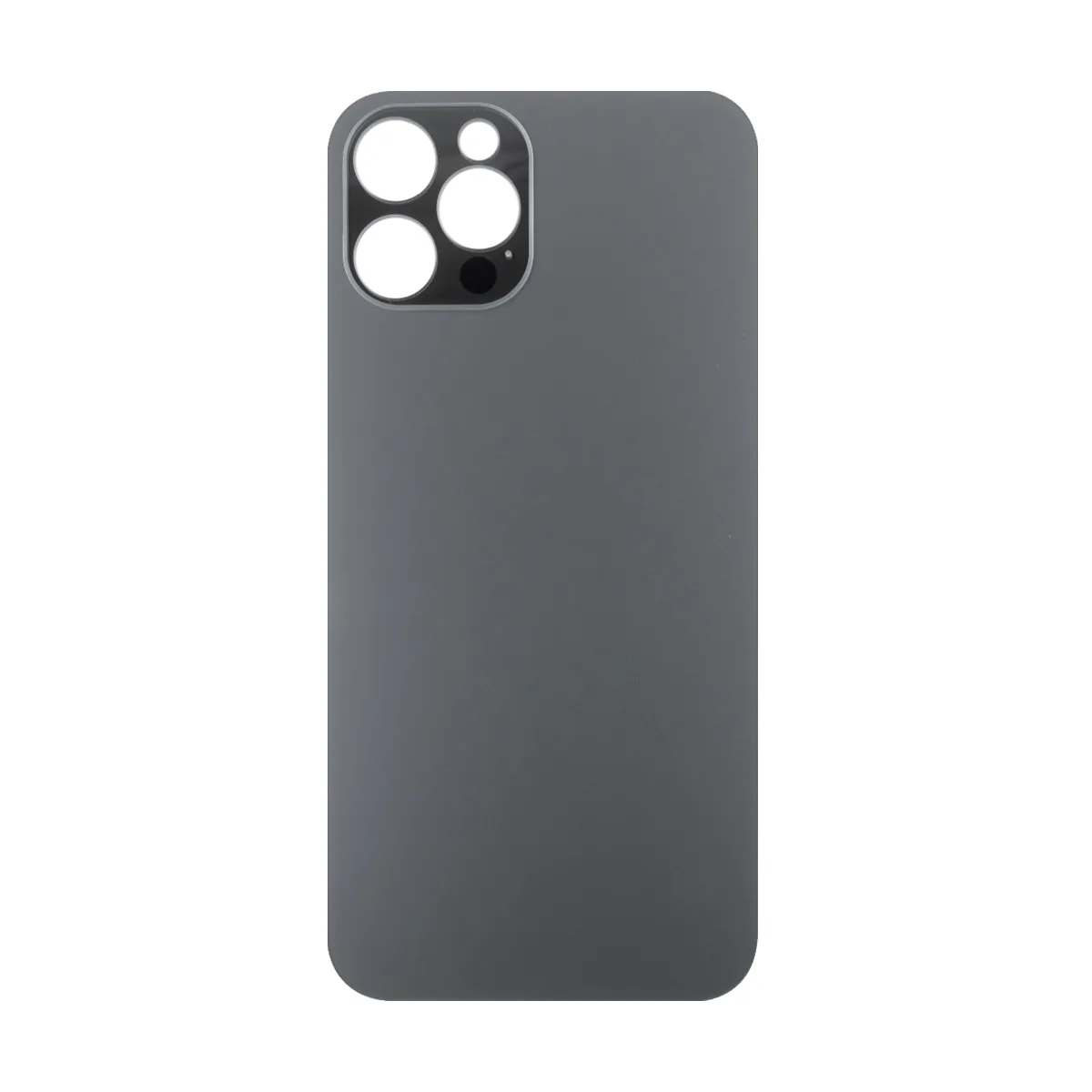 Задняя крышка для iPhone 12 Pro (A2407) Серый (стекло, широкий вырез под камеру, логотип)