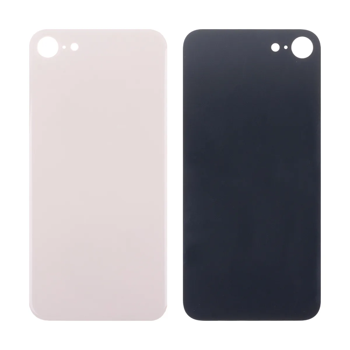 Задняя крышка для iPhone 8 Золото (стекло, монолит, широкий вырез под камеру, логотип) - Премиум