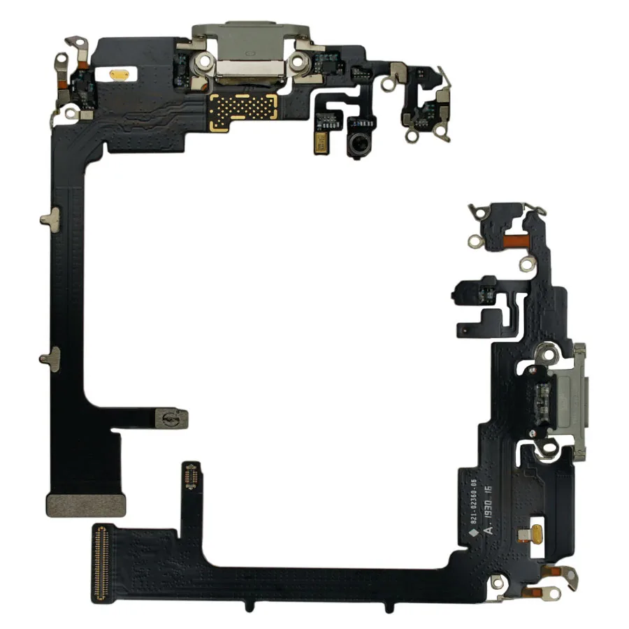 Шлейф для iPhone 11 Pro (A2215) на системный разъем/микрофон Белый