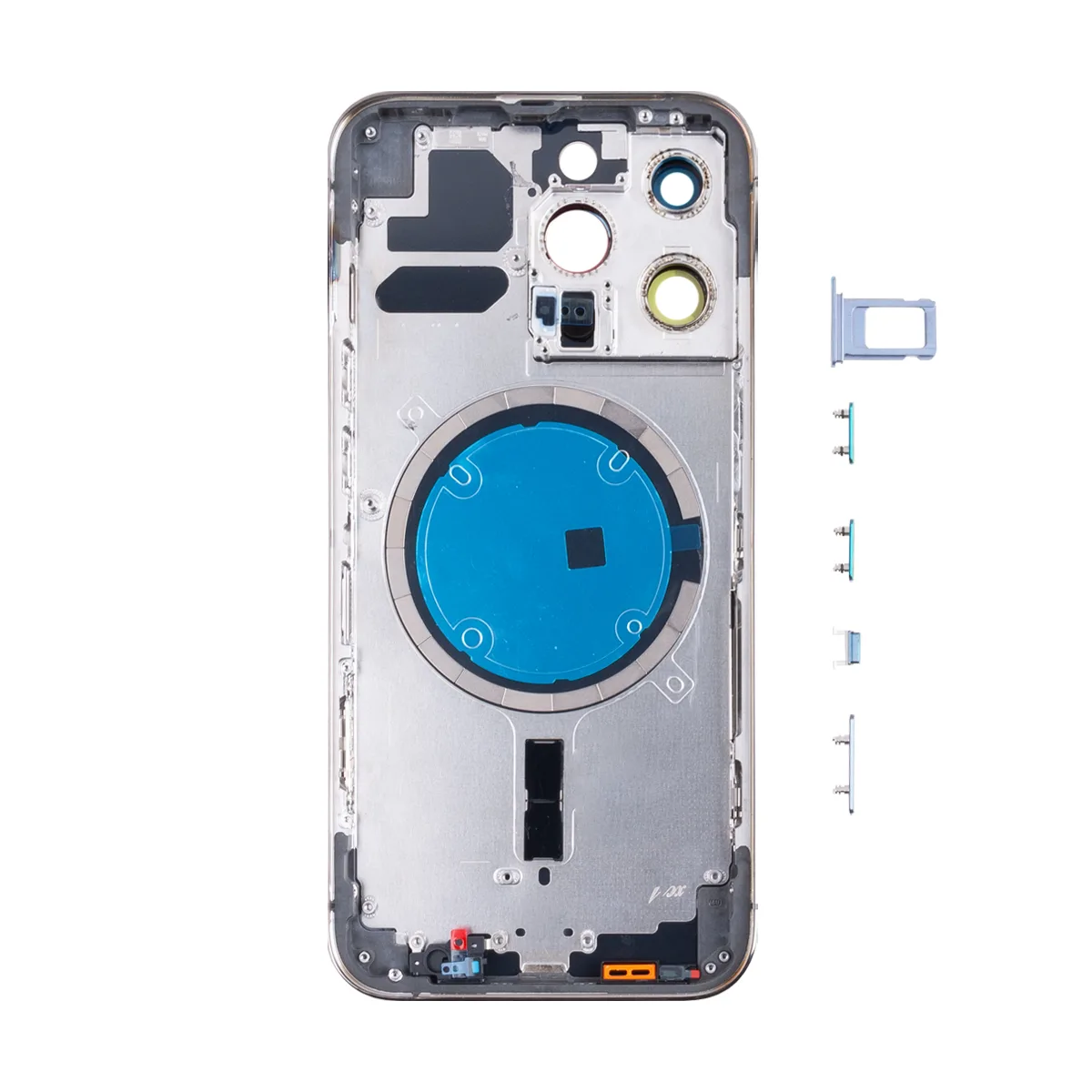 Корпус для iPhone 13 Pro (A2640) (1 Sim) Голубой - Премиум