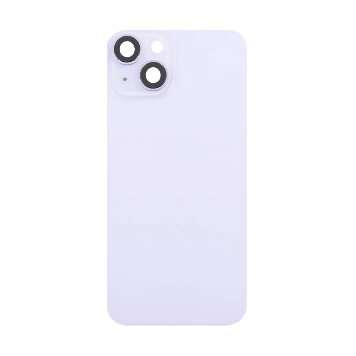 Задняя крышка для iPhone 14 (A2883) в сборе со стеклом камеры Фиолетовый (стекло, монолит, MagSafe,