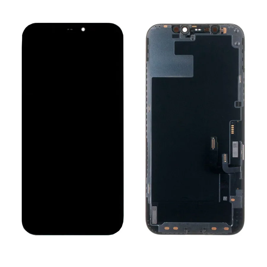 Дисплей для iPhone 12/12 Pro (A2403/A2407) в сборе с тачскрином Черный - (Hard OLED, Full HD) (площа