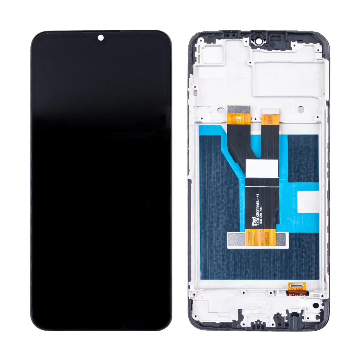 Дисплей для Realme C21/C20/C11 2021/Narzo 50i (RMX3201/RMX3231/RMX3235) модуль с рамкой Черный - OR