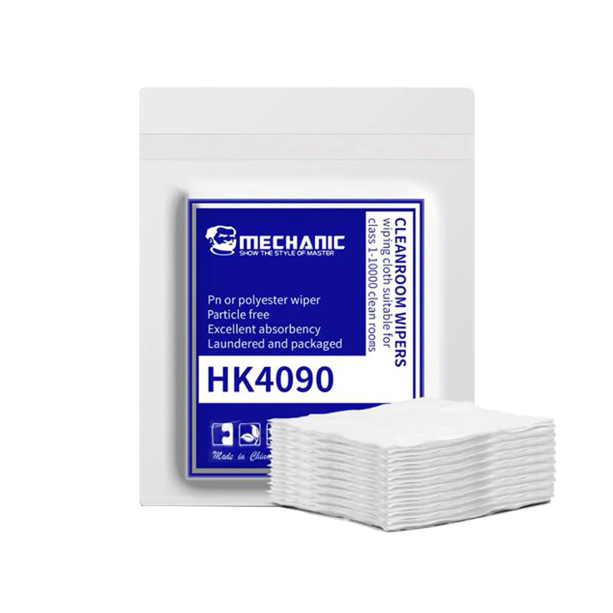Салфетки для чистки дисплеев Mechanic HK4090 (10*10 см, антистатические, безворсовые, 400 шт.)
