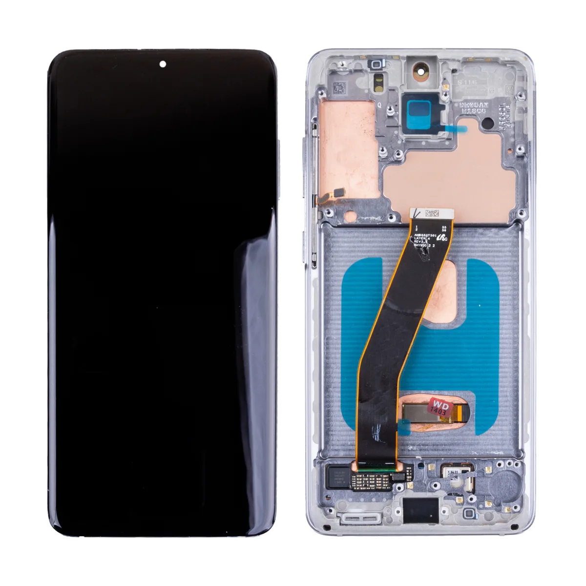 Дисплей для Samsung Galaxy S20 (G980F) модуль с рамкой Серый - OR Ref. (SP)